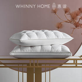 whinny/惠谊95%高含绒量枕芯 莱茵鹅绒枕 凝月如风（一只）
