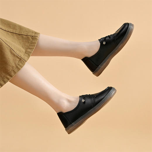 ZHR2022年秋季新款平底舒适复古懒人小白鞋百搭厚底休闲板鞋 商品图3