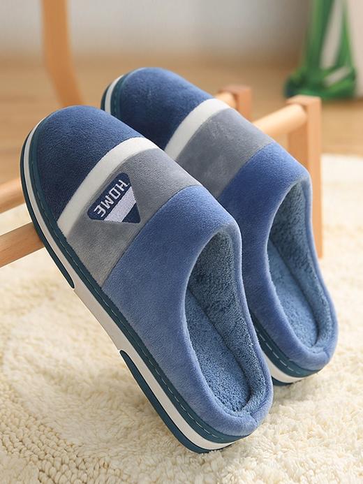 棉拖鞋男冬天家居家室内防滑情侣毛绒保暖加厚底女拖鞋家用秋冬季ad67 商品图0