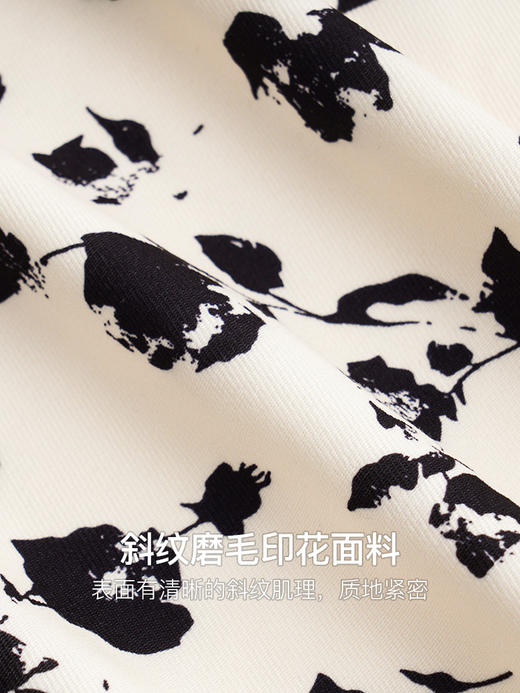 OLrain欧芮儿法式长袖碎花连衣裙女秋季2022新款收腰气质镂空伞裙 商品图2