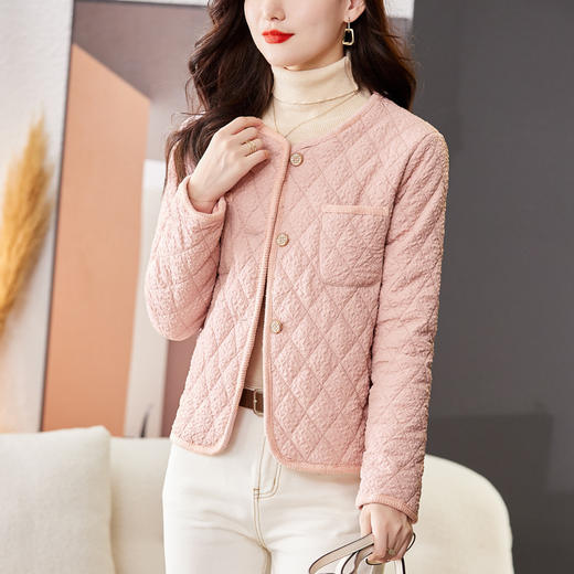 MZ 10899棉服外套菱格外穿百搭轻薄好叠穿棉衣 商品图0