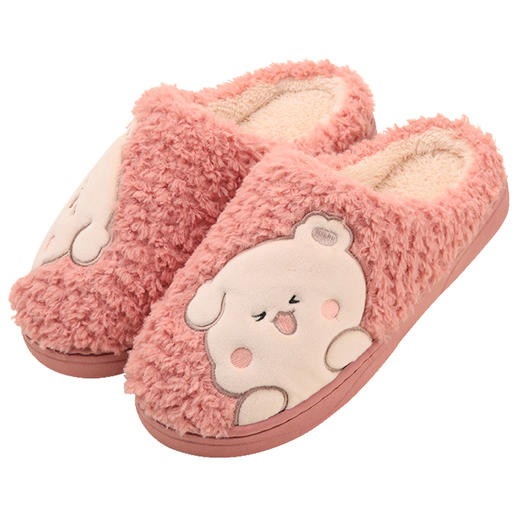 卡通棉拖鞋女士冬季家居家用室内防滑厚底情侣毛绒保暖可爱拖鞋男nm45 商品图2