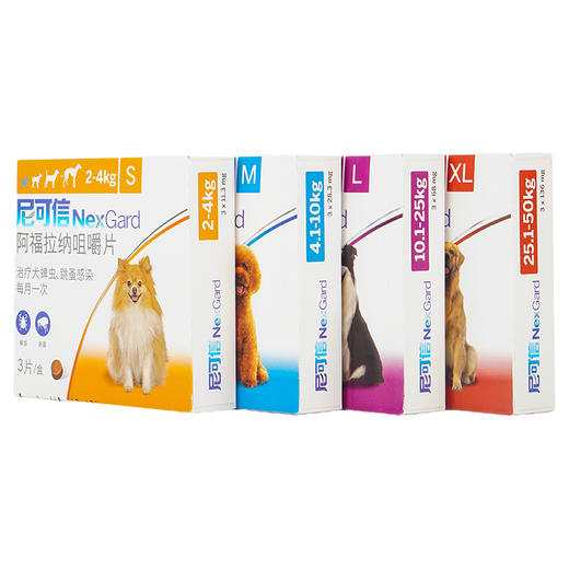 尼可信狗狗体外驱虫药狗口服去跳蚤蜱虫幼犬小型犬打虫药 商品图1