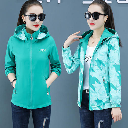 双面穿外套，韩版宽松时尚休闲风衣上衣TR-AZ1699 商品图3