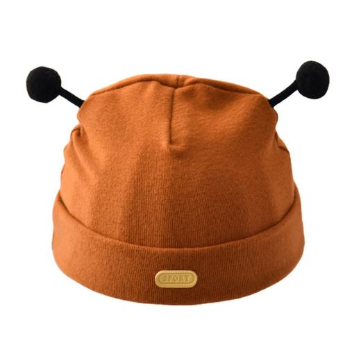 【可爱触角胎帽】新生儿帽子婴儿胎帽春秋双层可爱触角护囟门纯棉套头帽0—3个月 商品图4