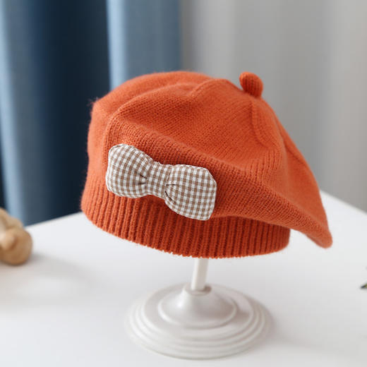 儿童贝雷帽宝宝帽子百搭秋冬季女孩洋气韩版公主针织毛线帽画家帽 商品图12