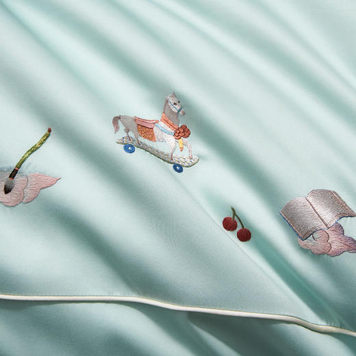 whinny/惠谊 现代中式100S长绒棉全棉刺绣儿童三/四件套 状元及第 商品图2