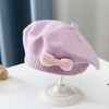 儿童贝雷帽宝宝帽子百搭秋冬季女孩洋气韩版公主针织毛线帽画家帽 商品缩略图14