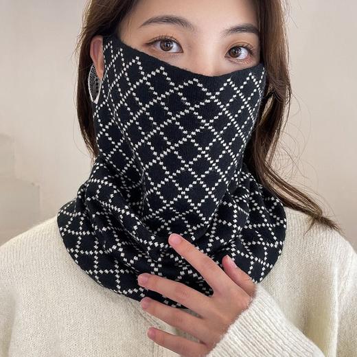 【围脖+面罩 两用】围脖女秋冬季韩版挂耳面罩保暖护颈脖套百搭围巾加厚骑车防风 商品图1