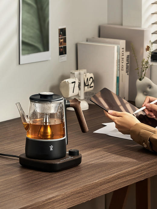 永利汇鸣盏MZ-102智能喷泉煮茶器家用全自动保温茶煮茶壶喷淋式蒸茶壶 商品图2