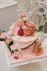 「卡布奇诺折射」鲜花蛋糕，奶油霜抹面（抹面是淡奶油+黄油）（表面鲜花不可食用） 商品缩略图0