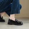 ZHR2022年春秋新款英伦风镜面厚底一脚蹬乐福鞋时尚休闲粗跟单鞋 商品缩略图2