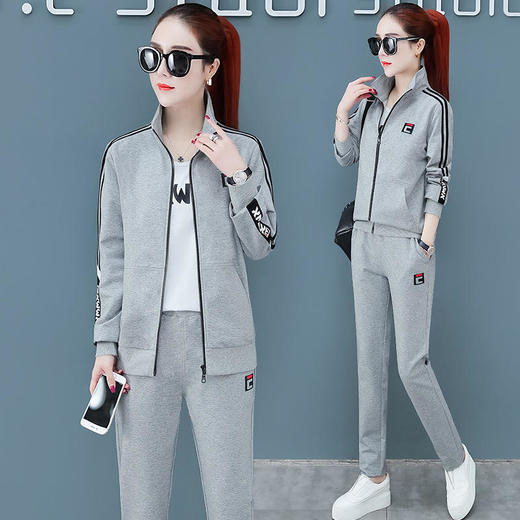 SP4-9899运动装三件套休闲套装时尚洋气宽松 商品图4