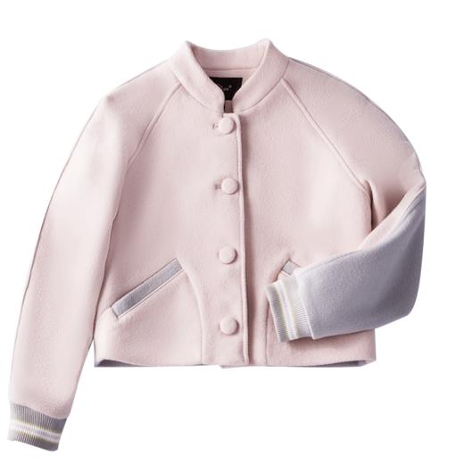 欧芮儿2017冬装新款长袖单排扣毛呢外套女短款 商品图3