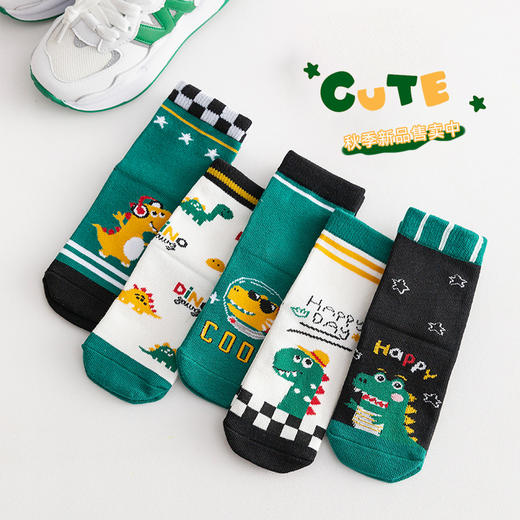 【星戴露蜘蛛侠儿童袜子】中筒秋冬款男童女童春秋棉宝宝学生恐龙卡通小孩棉袜 商品图10