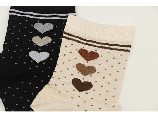 桑蚕丝心形星点女棉袜短袜柔软舒适透气33985 商品图1