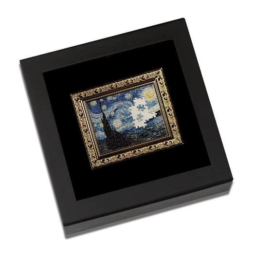 2022纽埃梵高《星空》双金属币，拼图工艺超赞！ 商品图5