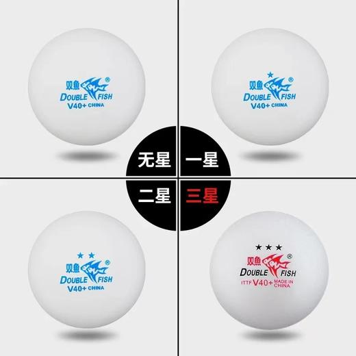 双鱼展翅一星二三星比赛用40+乒乓球3星ABS新材料训练球兵兵乓球 商品图3