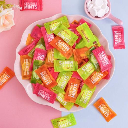 【买一送一！维C陈皮含片糖】海盐薄荷糖水果混合口味维生素C网红糖，休闲零食清凉糖果健康特价清仓 商品图1