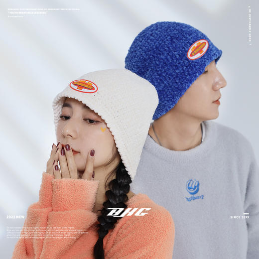 BJHG不计后果秋冬粗毛线显脸小保暖冷帽男韩版大头渔夫针织帽子女 商品图0