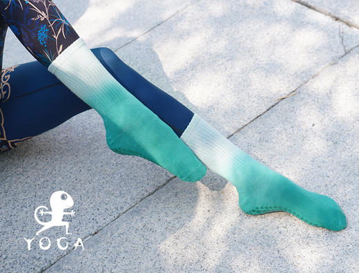 壁虎瑜伽【2210WZ193】扎染中筒防滑瑜伽袜【5天发货】 商品图6