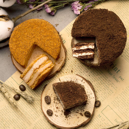 【中欧班列精选】俄罗斯风味迷你提拉米苏蜂蜜原味 可可蛋糕 18/45枚 商品图2