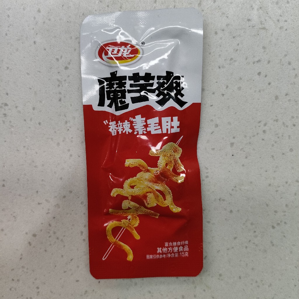 卫龙魔芋爽香辣素毛肚15克/袋20袋/盒