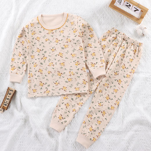 80-160码2024秋冬A类男女童内衣套装纯棉秋衣裤套装中大童家居服 商品图7