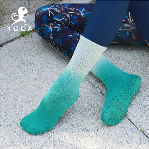 壁虎瑜伽【2210WZ193】扎染中筒防滑瑜伽袜【5天发货】 商品图0