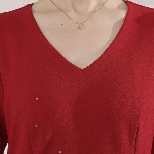 气质中长款洋气，贵夫人婚宴礼服裙子QYM-OMS-JDB201 商品图3