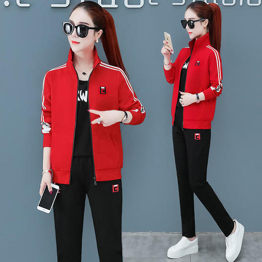 SP4-9899运动装三件套休闲套装时尚洋气宽松 商品图2