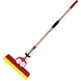 33cm大号不锈钢双滚轮挤水吸水拖把家用海绵挤水免手洗懒人大号拖把超强吸水海绵胶棉拖布头一拖净