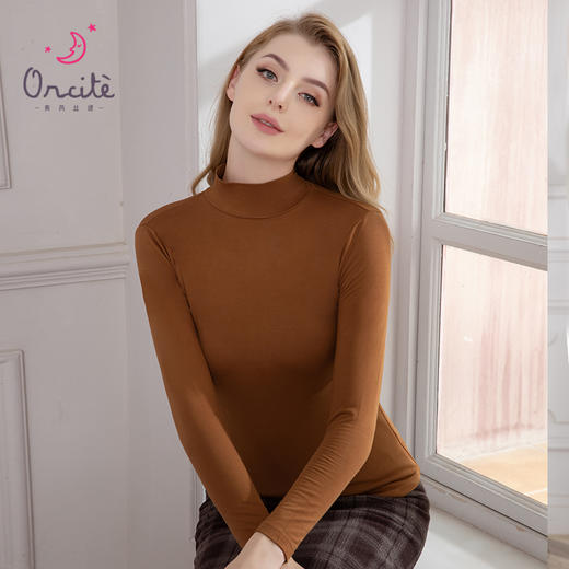 女士德绒蛋白肽 微笑中高领百搭打底衫H223050458【现货 同步库存】 商品图2
