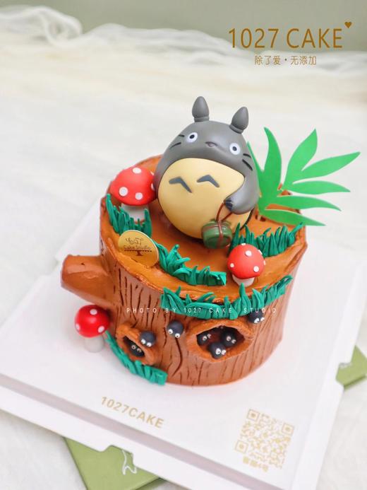 1027CAKE |  龙猫主题 宫崎骏 翻糖装饰 树桩蛋糕 商品图3
