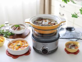 东菱君丨排骨山药莲藕汽锅汤+冬瓜薏米煲肥牛+黄桃罐头