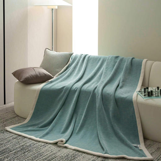 北欧风纯色臻棉绒四季多用毯 舒适保暖 居家必备 商品图3