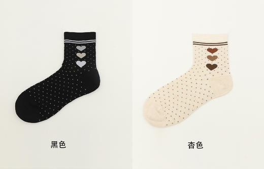 桑蚕丝心形星点女棉袜短袜柔软舒适透气33985 商品图3