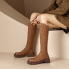 秋冬季粗跟圆头长筒骑士靴高筒靴加绒中跟女靴  HBP-1916A 商品缩略图0