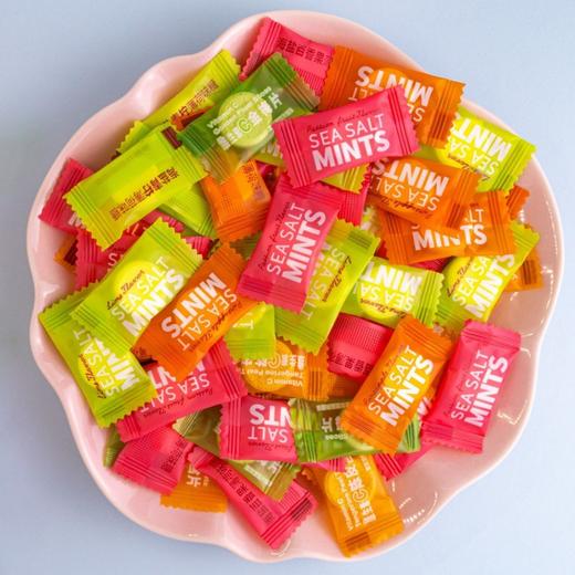 【买一送一！维C陈皮含片糖】海盐薄荷糖水果混合口味维生素C网红糖，休闲零食清凉糖果健康特价清仓 商品图2