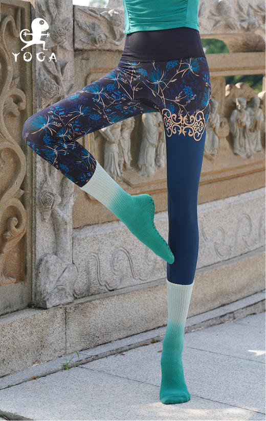 壁虎瑜伽【2210WZ193】扎染中筒防滑瑜伽袜【5天发货】 商品图4