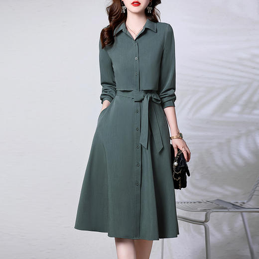 秋季新款女装，时尚气质假两件连衣裙 HR-GJC6293 商品图0