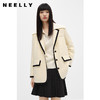 NEELLY纳俪商场同款冬季西装外套女个性撞色毛呢大衣百搭韩系上衣N22101W01012 商品缩略图0