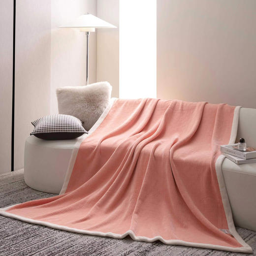 北欧风纯色臻棉绒四季多用毯 舒适保暖 居家必备 商品图1
