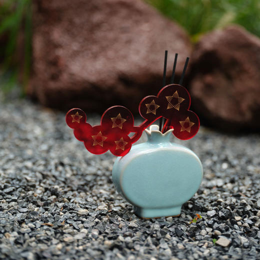 【采购专享】可美汝谣石榴锦汝瓷无火香薰套装 赠送80ml香薰液一瓶 商品图2