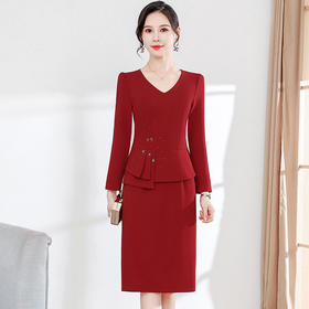 气质中长款洋气，贵夫人婚宴礼服裙子QYM-OMS-JDB201