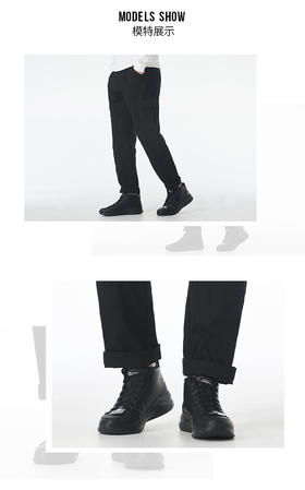 Skechers斯凯奇官方旗舰男鞋 2022秋冬新款高帮皮革保暖减震轻便休闲鞋加绒短靴棉鞋 666119