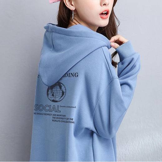 裁缝学苑AQ129 连帽加绒卫衣纸样女装新款落肩上衣外套服装打板图 商品图1