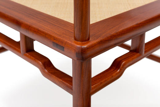 红桥红  家具严选  缅甸花梨（大果紫檀）【藤面 霍艾选中选 大禅椅】 商品图3