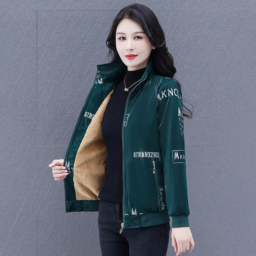 新款免洗亮面冲锋衣，加绒加厚修身显瘦保暖外套TR-AZ1611 商品图5