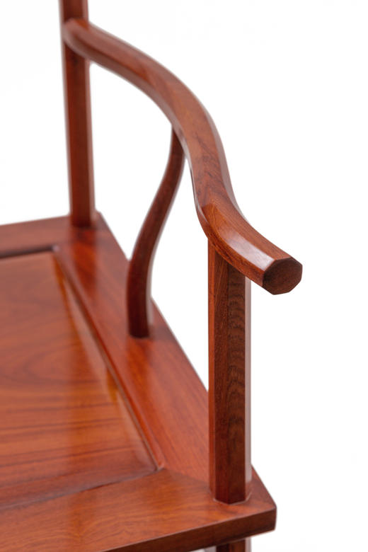 红桥红  家具严选  缅甸花梨（大果紫檀）【经典 四出头角八角 官帽椅】 商品图3